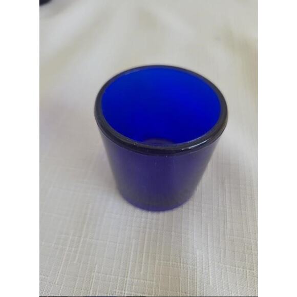Vintage Hand-Blown Cobalt Blue Glass Funnel Ink Well and nib cleaning Jar - Picture 3 of 9